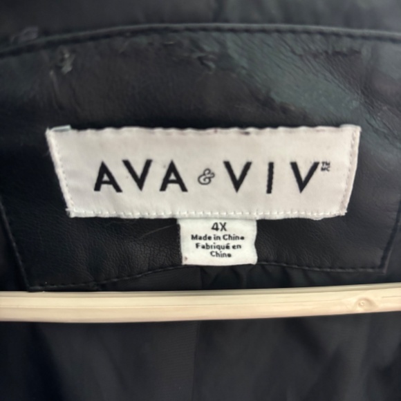 Ava & Viv Leather Jacket Size 4x - Picture 2 of 2